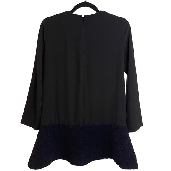 COS Navy and Black Wool Blend Long Sleeve Dress - Picture 2 of 7